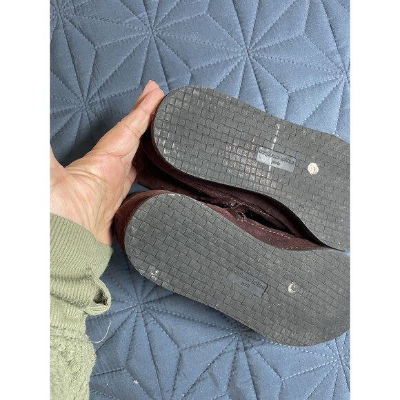 Stephane Kelian Paris Burgundy Suede Quilted Wedge Bootie Womens Size 7 - Picture 13 of 16